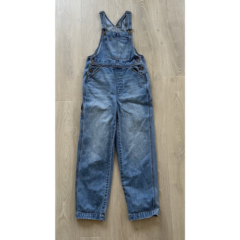 Madewell Womens Aldott Wash Denim Oversized Carpenter Overalls - Picture 6 of 16
